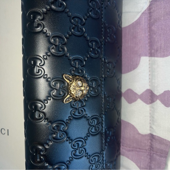Gucci continental wallet with Cat authentic w/ box cards dust bag 🌺 - Picture 3 of 13